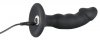 Korek analny silikonowy z wibracjami 14 cm Black Velvets
